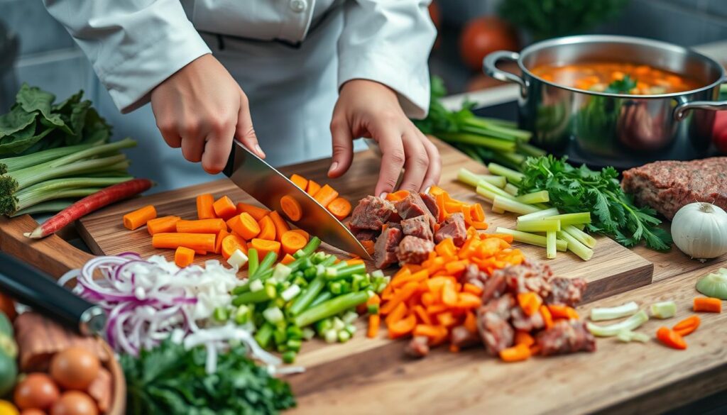 Chopping Techniques for Vegetable Beef Soup