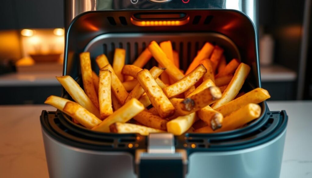 Air Fryer Steak Fries Cooking