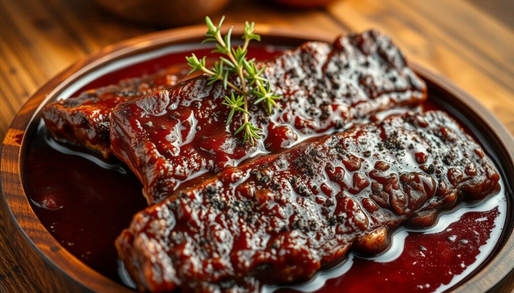 Delicious Boneless Beef Ribs with Sauce