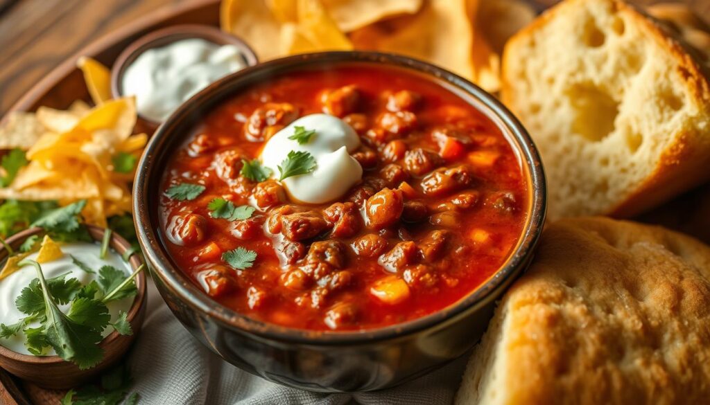 Hearty Beef Chili Serving Suggestions