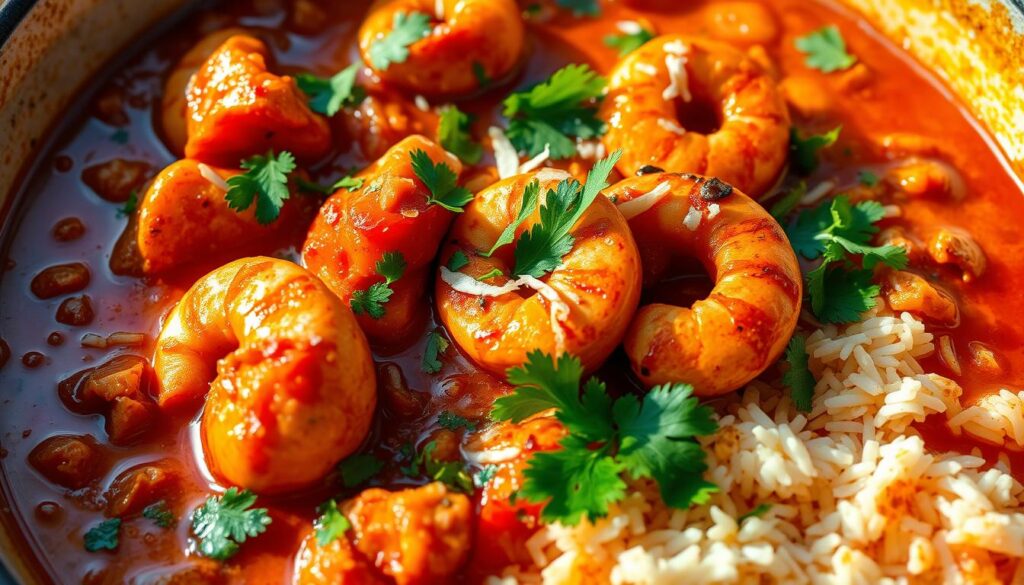 Indian Chicken and Shrimp Curry