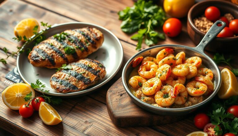 chicken and shrimp dishes