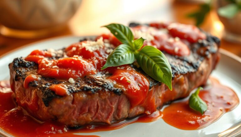 steak with tomato sauce