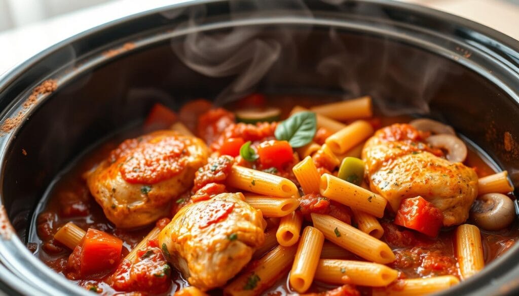 Italian Chicken Pasta Slow Cooker Dish
