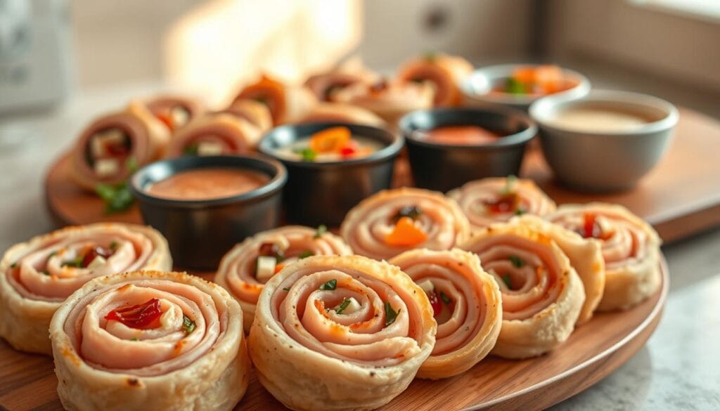 Turkey Pinwheel Party Appetizers
