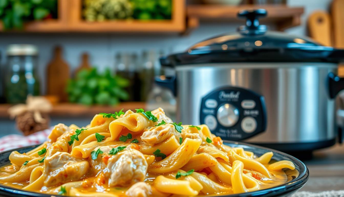 slow cooker chicken pasta