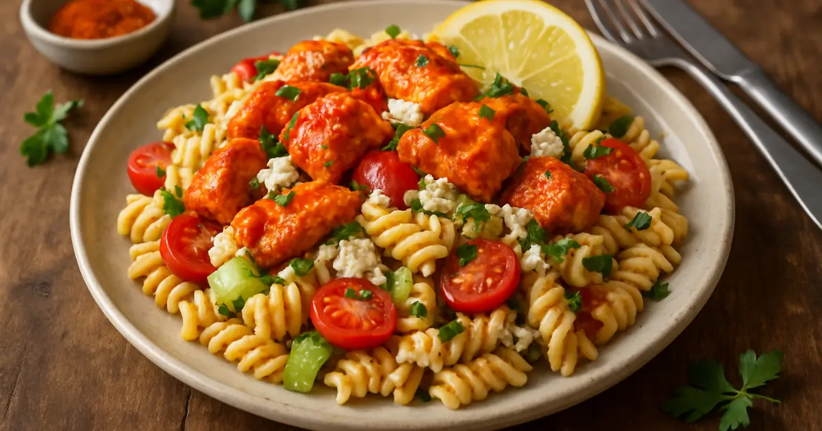 buffalo chicken pasta salad